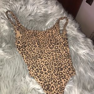 TNA leopard print bodysuit